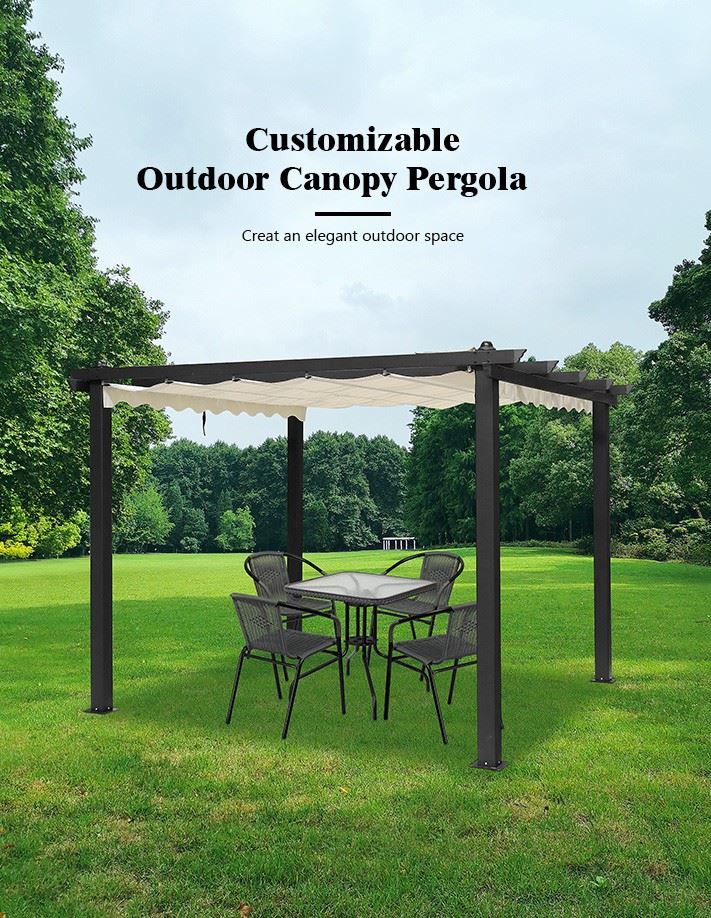 Pergola with Retractable Canopy